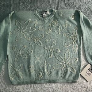 Flower Button “Ugly” Sweater